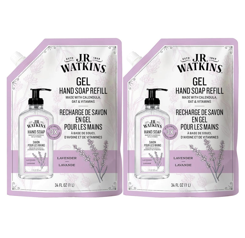J.R. Watkins Gel Hand Soap For Bathroom or Kitchen, Scented, Cruelty Free, 11 Fl Oz, Neroli & Thyme, 3 Pack Infinity Warehouse