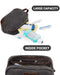 emissary Men's Toiletry Bag Leather and Canvas Travel Toiletry Bag Dopp Kit for Men Shaving Bag for Travel Accessories (Gray) emissary