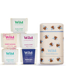 Wild - The Full Monty Aluminum Free Deodorant Starter Kit for Men - Refillable Stick Deodorant with Purple Case & Zero Plastic Vegan Refills in a Variety of Scents 5 x 1.4oz - Long Lasting Protection Infinity Warehouse