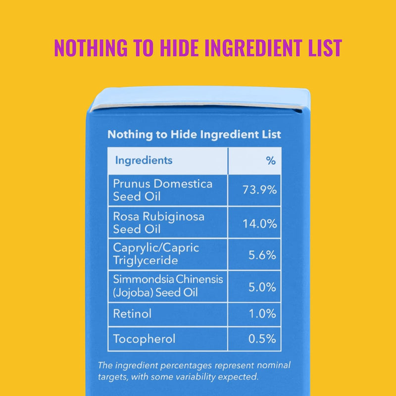 Good Molecules 1% Retinol Night Oil - Retinol and Rosehip Face Oil Formula for Anti-Aging, Skin Firming, and Moisturizing - Collagen Production Skin Care for Face Infinity Warehouse