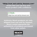 REACH Essentials Toothbrush and Brush Caps, Soft Bristles, Silver, 6 Count REACH