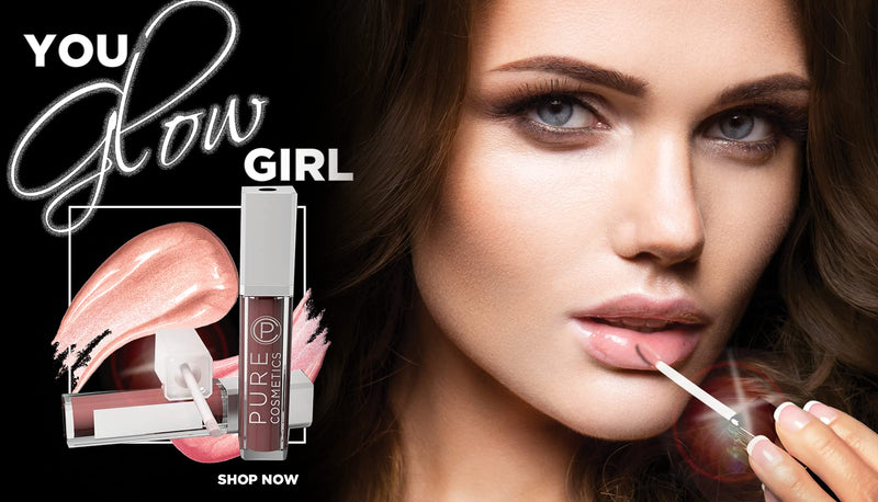 Pure Cosmetics Lip Gloss, Oopsy Daisy - .30 fl oz. / 9ml - LED Applicator with Mirror - Hydrating & Ultra-Moisturizing Jojoba Oil, Sweet Almond Oil & Vitamin E - Natural Based Formula Pure Cosmetics