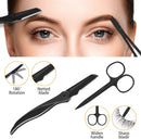 Eyebrow Kit, HOCOSY 8 in 1 Tweezers for Eyebrows, Professional Brow Grooming,Shaper,Trimming Set include Eyebrow Razor,Brush,Scissors,Brown Pencil,with Travel Case HOCOSY