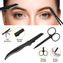 Eyebrow Kit, HOCOSY 8 in 1 Tweezers for Eyebrows, Professional Brow Grooming,Shaper,Trimming Set include Eyebrow Razor,Brush,Scissors,Brown Pencil,with Travel Case HOCOSY