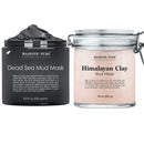 Majestic Pure Dead Sea Mud Mask and Himalayan Clay Mask Bundle – Natural Skin and Face Care for Women and Men MAJESTIC PURE