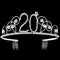 BABEYOND Crystal Birthday Tiara Crown Princess Birthday Crown Hair Accessories Happy 20th Birthday Crown Tiara for Women (20 Birth) BABEYOND
