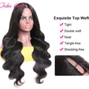 Julia Hair 10A U Part Wig Body Wave Human Hair for Women ,Brazilian Remy Human Hair Glueless Full Head Clip in Half Wig U Shape Wig 150% Density Natural Color 16inch Julia Hair
