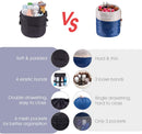 Barrel Makeup Bag Travel Drawstring Cosmetic Bag Toiletry Organizer Waterproof for Women and Girls (Small, Black) Narwey Store