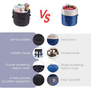 Barrel Makeup Bag Travel Drawstring Cosmetic Bag Toiletry Organizer Waterproof for Women and Girls (Small, Black) Narwey