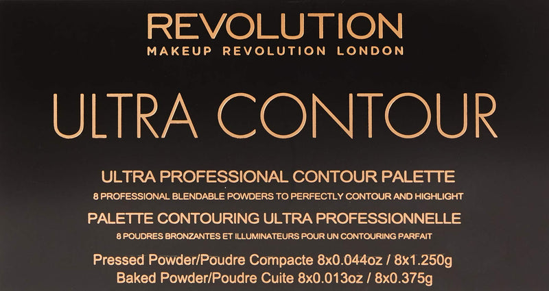 Makeup Revolution Ultra Contour Palette, Makeup Palette Includes Highlighters & Contour Shades, Adds Definition & Sculpts Features, Vegan, 13g Makeup Revolution