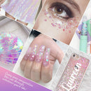 12 Boxes Holographic Nail Sequins, Teenitor Iridescent Mermaid Flakes Ultra-Thin Colorful Glitter Sticker, for Nail Art Decoration, Paillette Cosmetic Festival Glitter, Craft or Face Hair Decor Teenitor