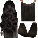 GOO GOO Halo Hair Extensions Human Hair Dark Brown Hairpiece 14 Inch 75g Halo Remy Human Hair Extensions Straight Halo Wire Hair Extensions Hairpiece GOO GOO