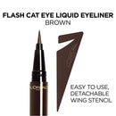 L'Oreal Paris Makeup Infallible Flash Cat Eye Waterproof Liquid Eyeliner, Brown L'Oreal Paris