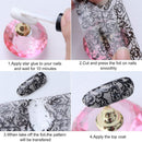 10 Sheets Flowers Nail Foil Transfers Stickers Small Floral Watercolor Flower Starry Sky Nail Art DIY Decals for Women Girls Decoration Manicure Design Vashion