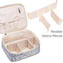 Travel Makeup Bag Large Cosmetic Bag Makeup Case Organizer for Women and Girls (Leaf) Narwey