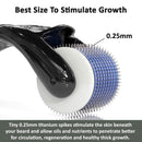 Beard Growth Kit - Complete Beard Grooming Kit for Men with Titanium Microneedle Beard Roller, Natural Beard Oil, Wash, Balm for Hair Growth & A Wooden Comb, Growth Guide, Travel Pouch, Gifts for Men WILDLINERS