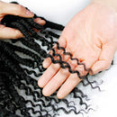 6 Packs Bomb Twist Crochet Hair 18 Inch Spring Twist Crochet Braids Pre-looped Mini Passion Twist Braiding Hair Senegalese Spring Twist Nubian Twist Kinky Curly Synthetic Hair Extensions (1B