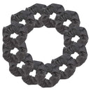 12 Pack Solid Hair Ties Scrunchies (Dark Heather Grey) Motique Accessories