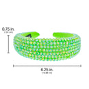SP SOPHIA COLLECTION Women's Sparkling Crystal Padded Rhinestone Wide Bejeweled Hair Headband Party Hairband Hair Accessories in Lime SP Sophia Collection