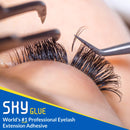 Super Strong Eyelash Extension Glue Sky S+ 5ml - Professional Black Bonding Adhesive for Long Lasting Semi Permanent Individual Lash Extensions - 1-2s Fast Drying / 6-7 Week Retention BEAU LASHES
