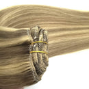 GOO GOO Clip in Hair Extensions Ombre Light Blonde Highlighted Golden Blonde 14 inch 7pcs 120g Remy Clip in Human Hair Extensions Thick Straight Real Hair Extensions GOO GOO Store