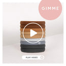 GIMME Bands Any Fit Hair Ties | No Break Microfiber Hair Elastics | A Firm Yet Gentle All Day Hold with No Snagging, Dents, or Breakage | Neutrals GIMME