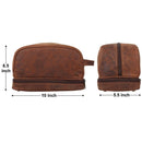 Leather Duffel Bag & Toiletry Bag Combo - The Best Masculine Travel Gift For Men Rustic Town Store
