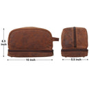 Leather Duffel Bag & Toiletry Bag Combo - The Best Masculine Travel Gift For Men Rustic Town Store