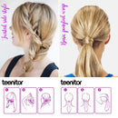 Teenitor 2 Pairs Hair Tail Tools, Hair Braid Accessories Ponytail Maker,French Braid Tool Loop for Hair Styling, 4pcs, 2 Colors Teenitor