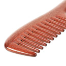 Onedor Handmade 100% Natural Red Sandalwood Hair Combs - Anti-Static Sandalwood Scent Natural Hair Detangler Wooden Comb (Red Sandalwood Extra Wide Tooth with Ripple Shape Handle) Onedor