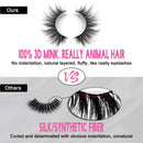 SWINGINGHAIR 3D Mink Lashes, False Eyelashes 18mm Mink Eyelashes Natural Look, Wispy Soft Real Mink Lashes for Women Makeup Handmade Strips Eyelashes with Tweezers 1 Pair K17 SWINGINGHAIR Store