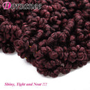 8 Inch 3 Packs Pre-twisted Spring Twist Braids Crochet Hair Short Curly Braids Pretwisted Passion Twists Bomb Twist Bob Pre-looped Synthetic Hair Extensions (Tbug