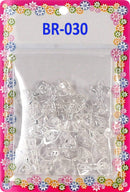 Tara Girls Self Hinge Plastic Bow Hair Barrettes 20 Pieces Selection (Clear) Tara