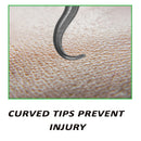 Blackhead Tweezer - Professional Curved Steel Tip Surgical Comedone & Splinter Extractor By Rapid Vitality. Ideal Blemish & Acne Remover Tool Means Flawless Facial Skin For You Today. Rapid Vitality