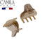 Camila Paris CP2915 French Hair Clip for Women, Small 1 inch Set of 2 Girls Hair Claw Clips Jaw Gray Gold Fashion Durable Styling Hair Accessories for Women, Strong Hold No Slip Grip, Made in France Camila