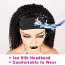 VTAOZI Headband Wigs for Black Women Kinky Curly Headband Wig Human Hair 9A Glueless None Lace Front Wigs 150% Density Afro Kinky Curly Half Wigs Natural Color 20 Inch VTAOZI Store