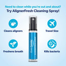 EverSmile AlignerFresh Cleaning Spray for Invisalign and All Clear Aligners and Retainers – On-the-Go Cleaning & Teeth Whitening, Kills Bacteria, Fights Bad Breath – Mint Flavor, 10ml (2 Pack) Infinity Warehouse
