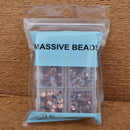 4000Pcs Mixed Size Hot Fix Round Crystals Gems Glass Stones Hotfix Flat Back Rhinestones (Champagne) Massive Beads