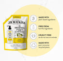 J.R. Watkins Gel Hand Soap Refill Pouch, Scented Liquid Hand Wash for Bathroom or?Kitchen, USA Made and Cruelty Free, 34 fl oz, Lemon, 2 Pack J.R. Watkins