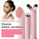 medicube Mini Booster Pro Plus Full Facial Device Set | 3-in-1 Korean Facial Device for Makeup Removal & Pore Cleansing, Skin Definition & Body Care, Skincare Boost with 3 Modes | Pink Infinity Warehouse