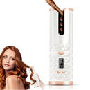 Automatic Hair Curler-Cordless Wand Curling Iron-Portable Auto Crimper Hair Waver, Rechargeable Hair Waver with LCD,Timer Settings&6 Temperature, Auto Shut-Off Hair Styling Tools for Women KFF