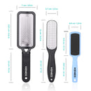 Feet Scrubber Dead Skin 5 Pack - KENED Foot File Callus Remover For Feet, Professional Pedicure Kit with 2 x Metal Foot Grater, 3 x Blue Double-Sided Pedicure Tools for Feet Care KENED