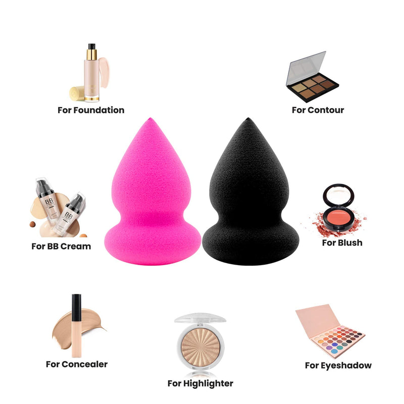 HB Hye Beauty Makeup Sponge, 2 Pcs Beauty Blender Set, Flawless for Cream, Liquid Foundation & Powder Application HB HYE BEAUTY