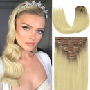 Lacer Human Hair Clip In Extensions Balayage Color R