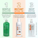 Self-Tanning Lotion (Dark), Tan Maintainer, and Exfoliant for Golden Soft Skin - 3 8 oz. Bottles Infinity Warehouse