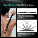 FOKE Back Shaver for Men, Ultra-Wide 1.8" T-Shaped Head, Includes Travel Case, Mens Back Shaver Rechargeable with Long Handle, Safety Lock, Waterproof IPX7, Multi-Functional Body Hair Trimmer,(Black) Infinity Warehouse