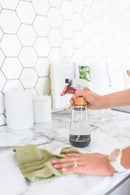 Full Circle Service 16-Ounce Multi-use Refillable Glass Spray Bottle, Gray Full Circle