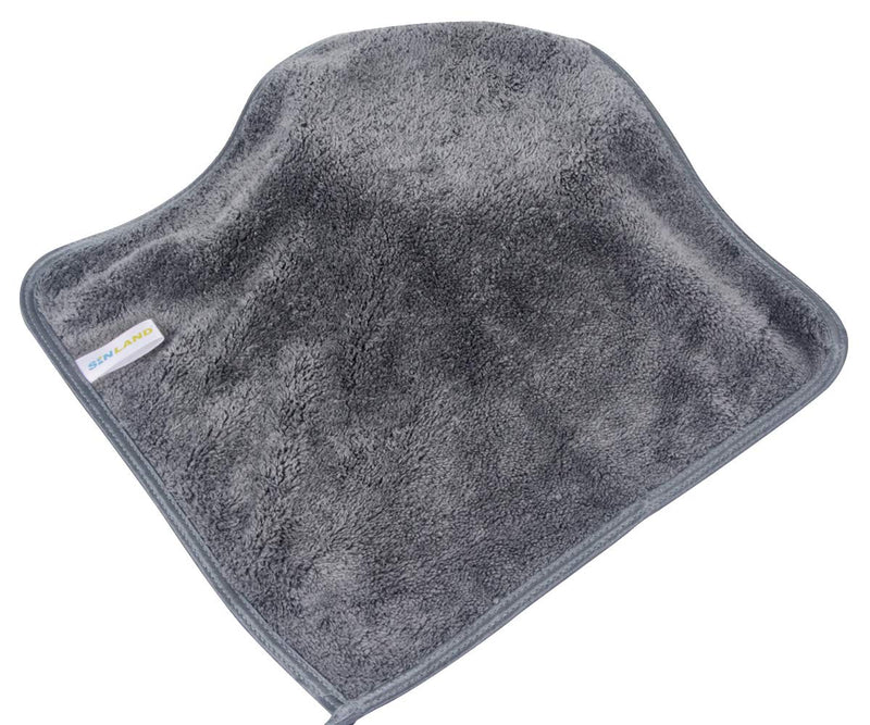 Sinland Microfiber Face Cloths for Bath Reusable Makeup Remover Cloth Ultra Soft and Absorbent Washcloths for Baby 12Inch x 12Inch (12pack, Grey) SINLAND