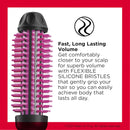 REVLON Silicone Bristle Heated Hair Styling Brush | Fast, Long Lasting Volume for Easy Styling | 1" Barrel for Full Body and Smooth Styles (Black/Pink) Infinity Warehouse