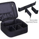 Travel Makeup Bag Large Cosmetic Bag Make up Case Organizer for Women and Girls (A-Black) Narwey